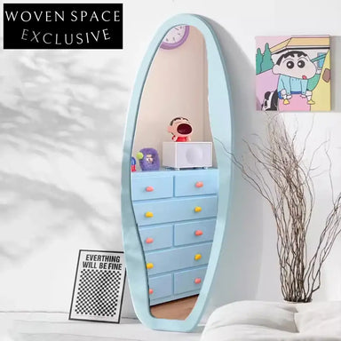 Elegant Nordic Irregular Shaped Standing Dressing Room Full-Length Mirror