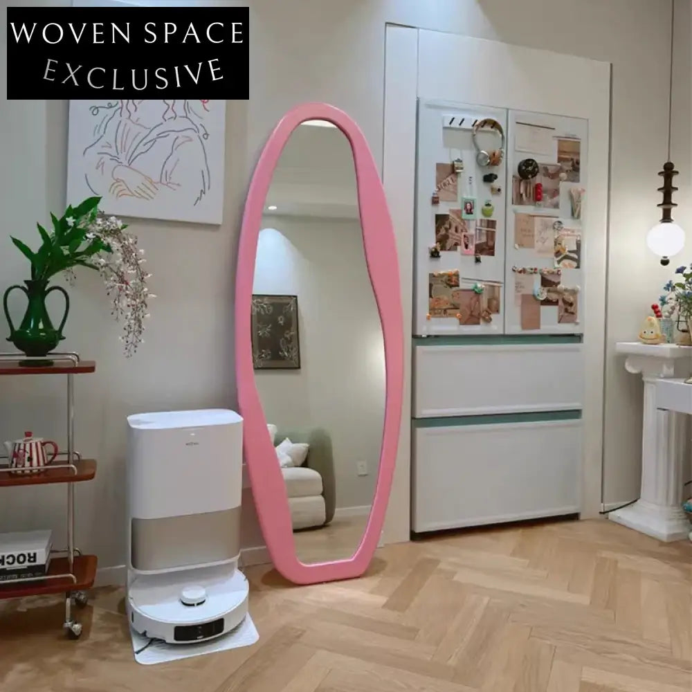 Elegant Nordic Irregular Shaped Standing Dressing Room Full-Length Mirror