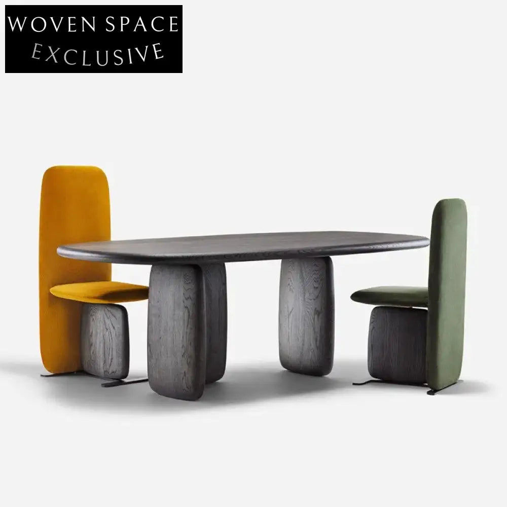 Elegant Nordic Light Luxury Plywood Solid Wood Modern Dining Kitchen Table