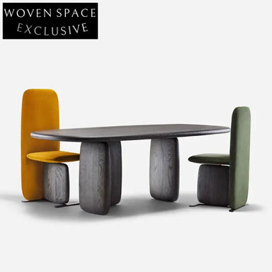 Elegant Nordic Light Luxury Plywood Solid Wood Modern Dining Kitchen Table