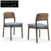 Elegant Nordic Linen Upholstered Dining Chair with Solid Wood Frame for Home