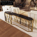 Elegant Nordic Luxury Marble Console Table with Gold Stainless Steel Base