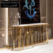 Elegant Nordic Luxury Marble Console Table with Gold Stainless Steel Base