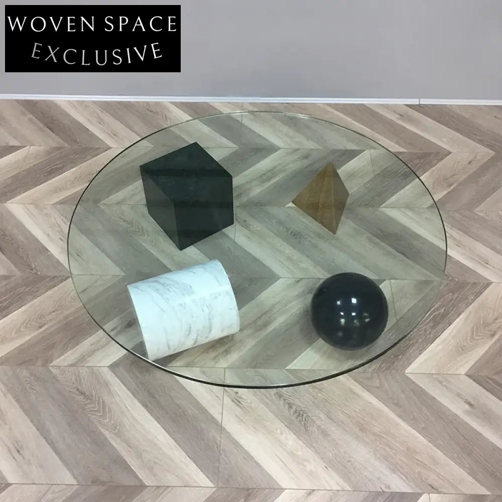 Elegant Nordic Marble & Glass Living Room Sofa Side Coffee Table