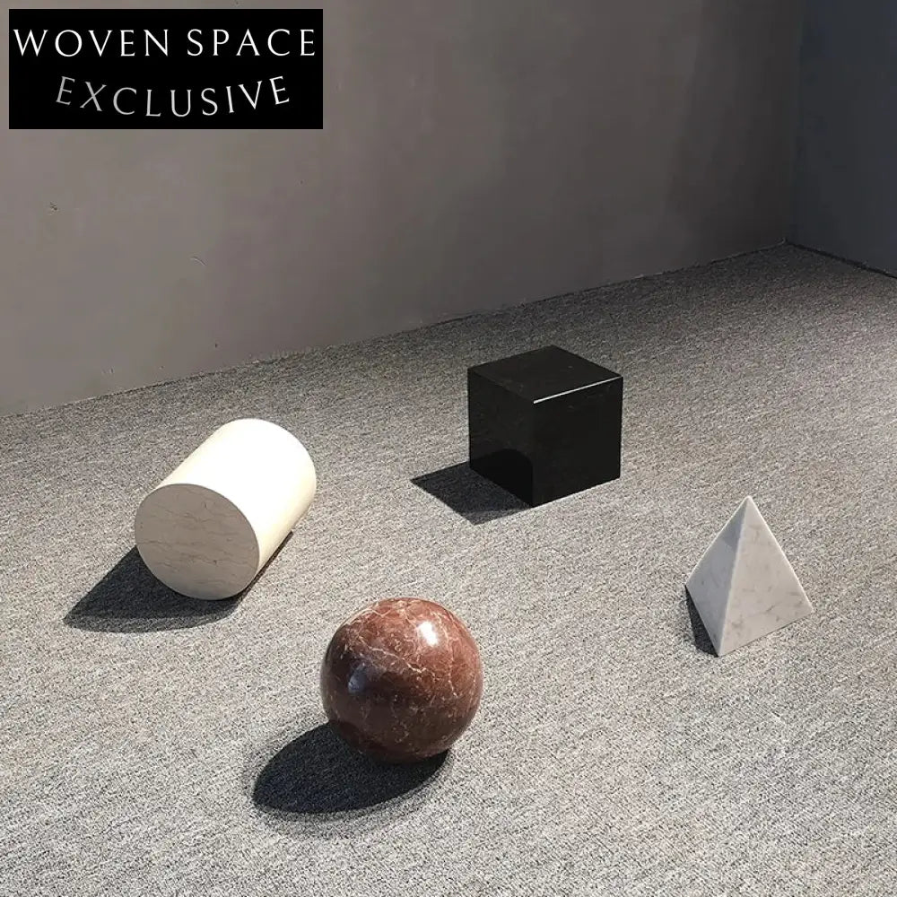 Elegant Nordic Marble & Glass Living Room Sofa Side Coffee Table