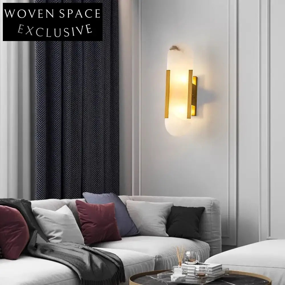 Elegant Nordic Marble Iron Wall Sconce Modern Home Lighting Fixture