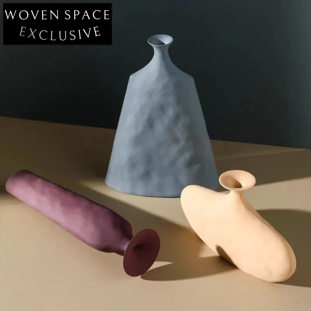 Elegant Nordic Matte Ceramic Flower Vase for Modern Home Decor Accents