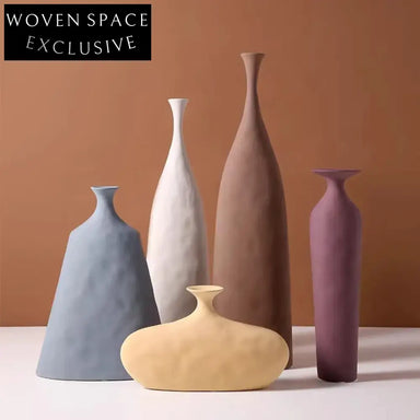 Elegant Nordic Matte Ceramic Flower Vase for Modern Home Decor Accents