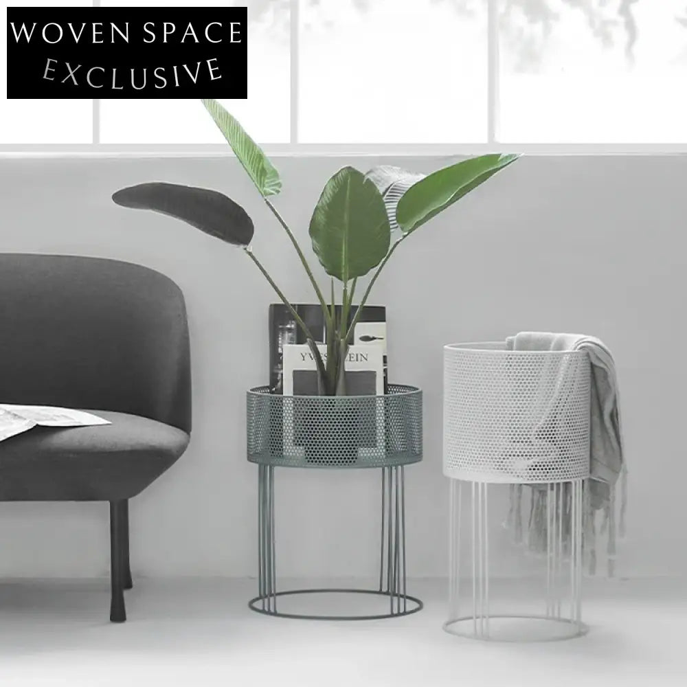 Elegant Nordic Metal Flower Shelf Display Stand for Living Room