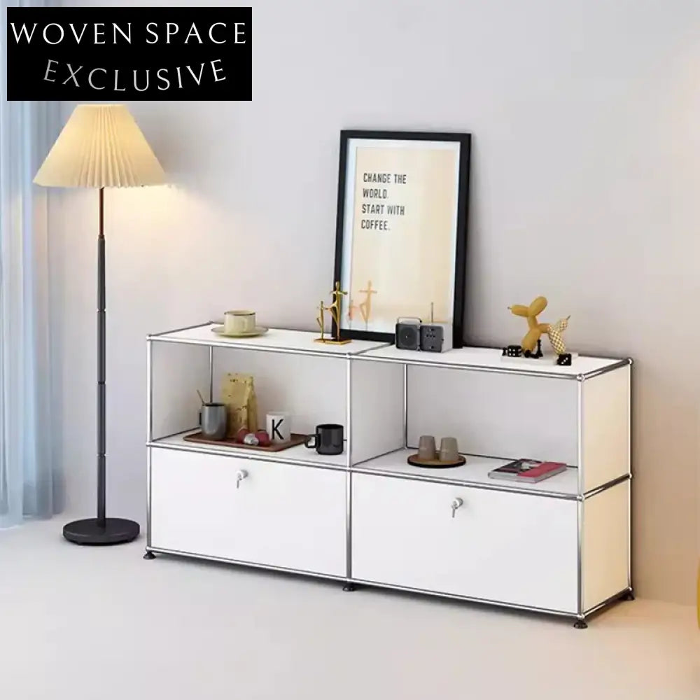 Elegant Nordic Metal Living Room Sideboard, Kitchen Storage Console Cabinet