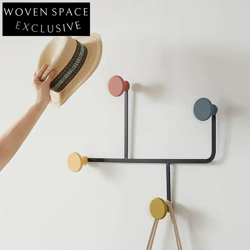 Elegant Nordic Metal Wood Wall Hooks for Clothes & Modern Home Decor