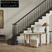 Elegant Nordic Minimalist Marble Travertine Irregular Hallway Entrance Console Table