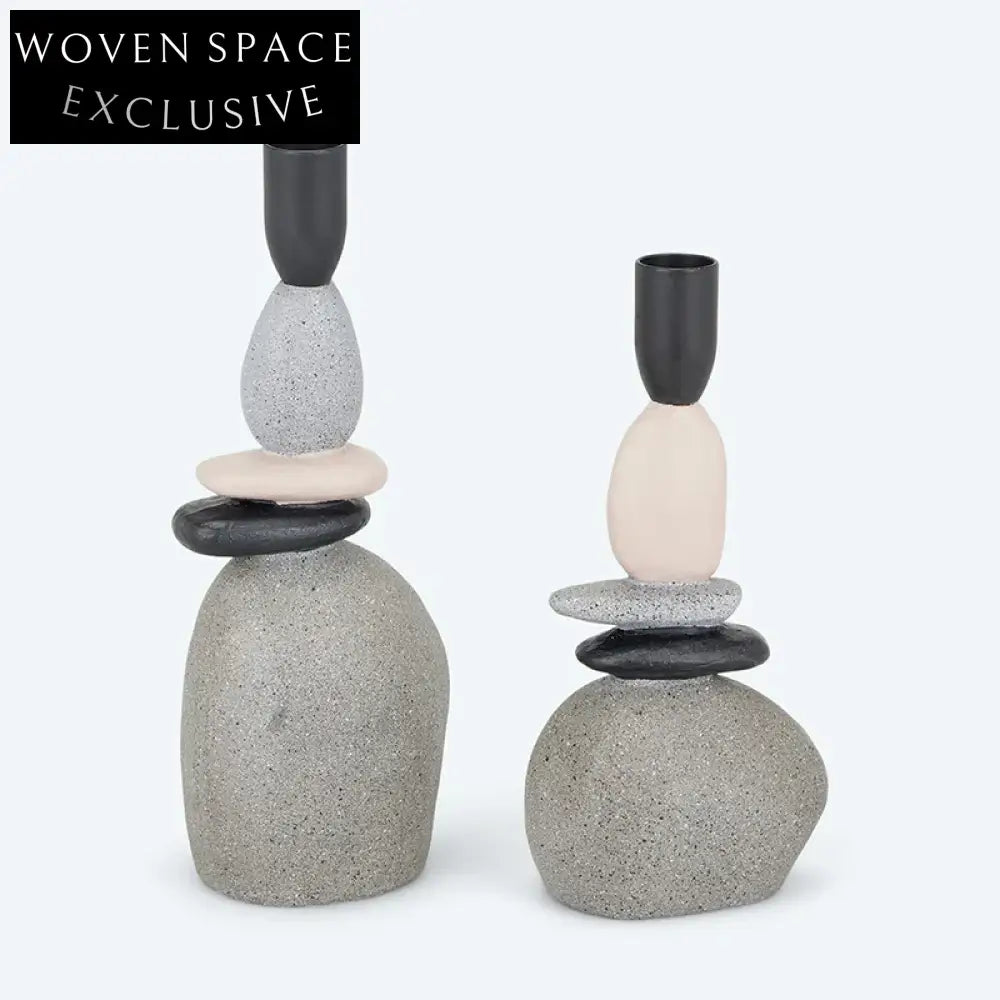 Elegant Nordic Minimalist Resin Home Decor Candle Holder Stand