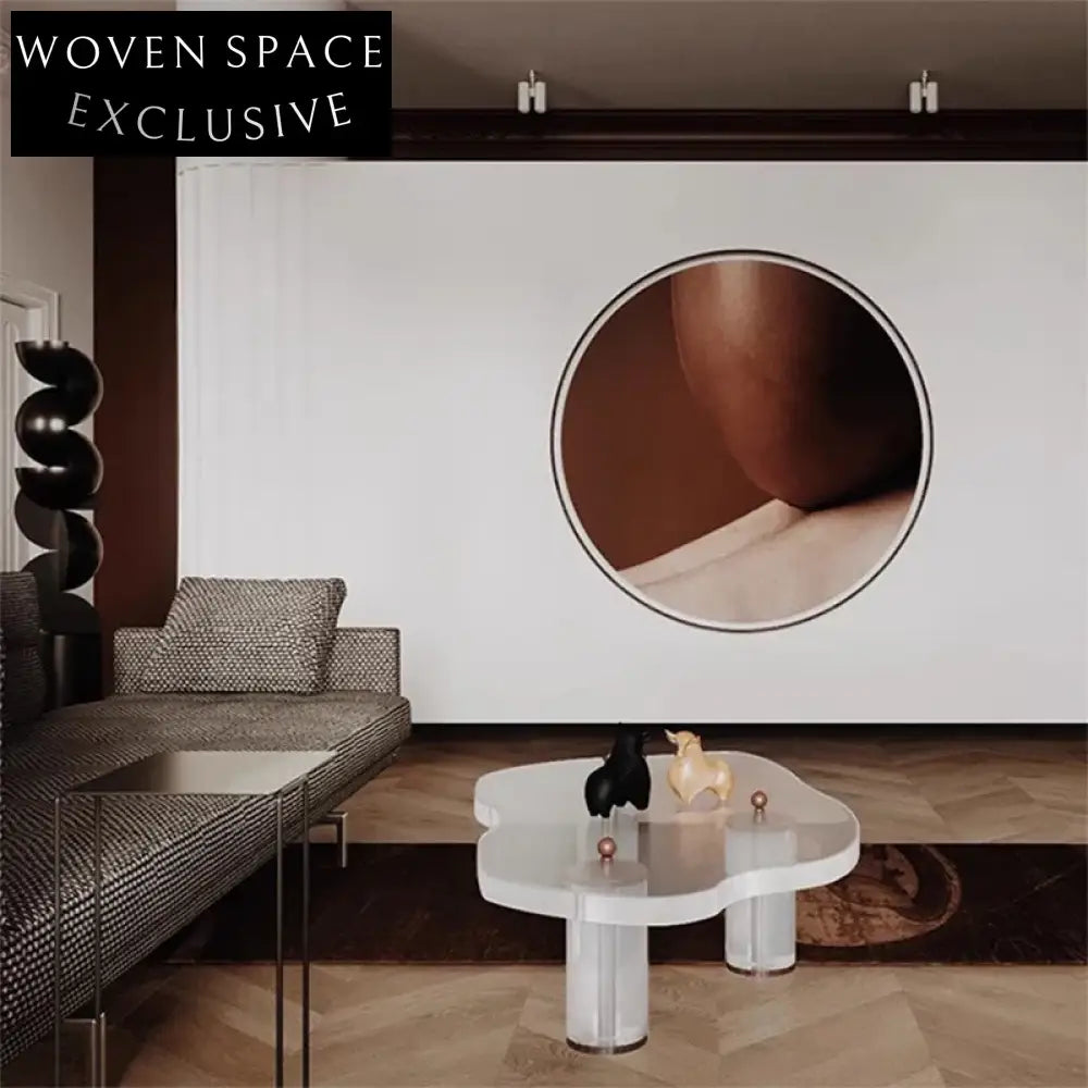 Elegant Nordic Modern Clear Acrylic Transparent Plastic Living Room Coffee Table