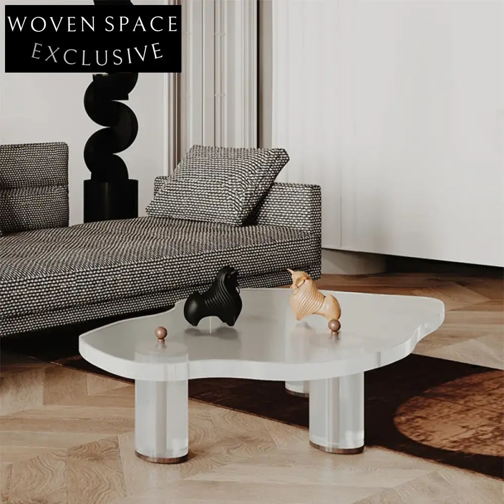 Elegant Nordic Modern Clear Acrylic Transparent Plastic Living Room Coffee Table