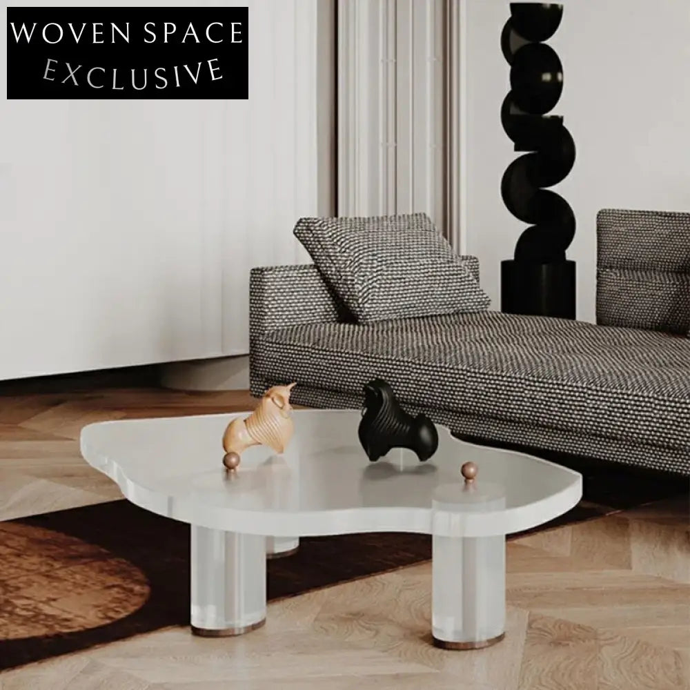 Elegant Nordic Modern Clear Acrylic Transparent Plastic Living Room Coffee Table