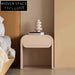 Elegant Nordic Modern Nightstand with Arched Design and Wood Drawer