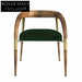 Elegant Nordic Modern Solid Wood Dining Chair with Metal Accents