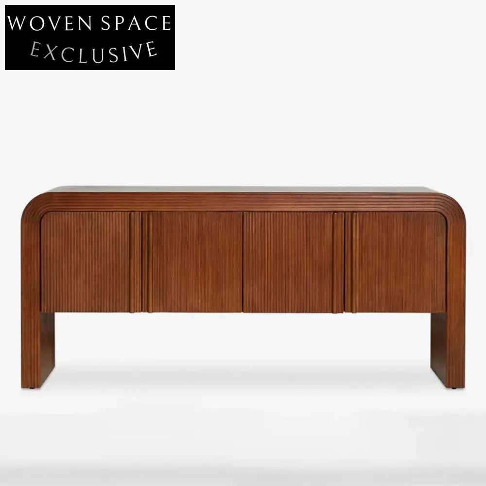 Elegant Nordic Oak Wood Sideboard Buffet Cabinet for Kitchen Dining Room