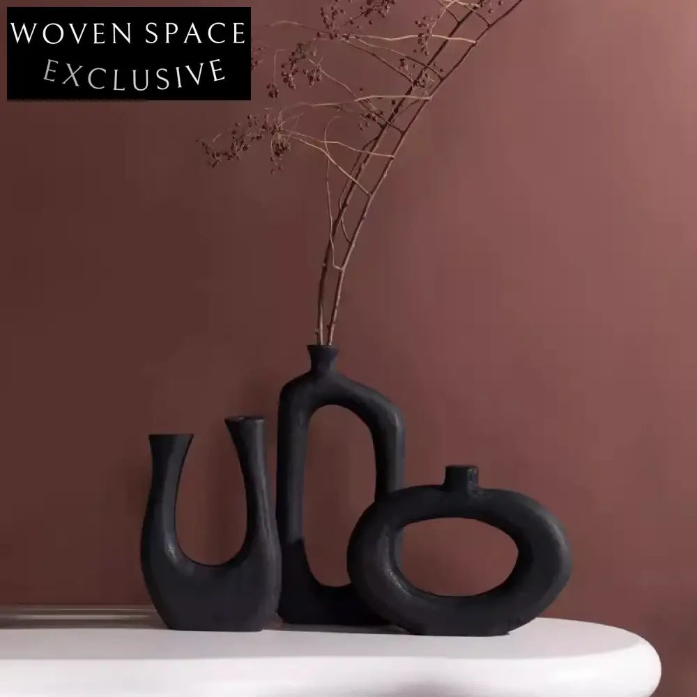 Elegant Nordic Paulownia Wood Floor Vase, Modern Decorative Art Home Accent