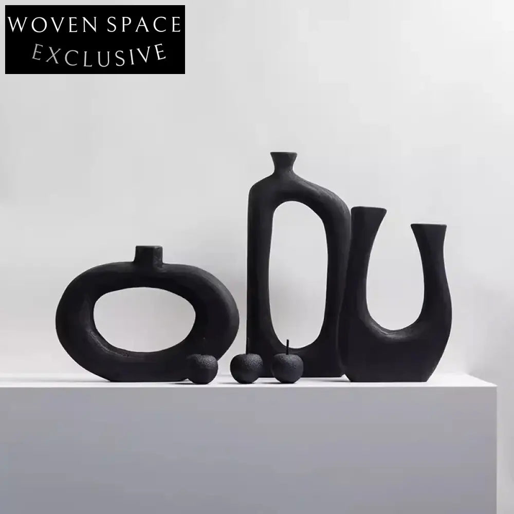 Elegant Nordic Paulownia Wood Floor Vase, Modern Decorative Art Home Accent