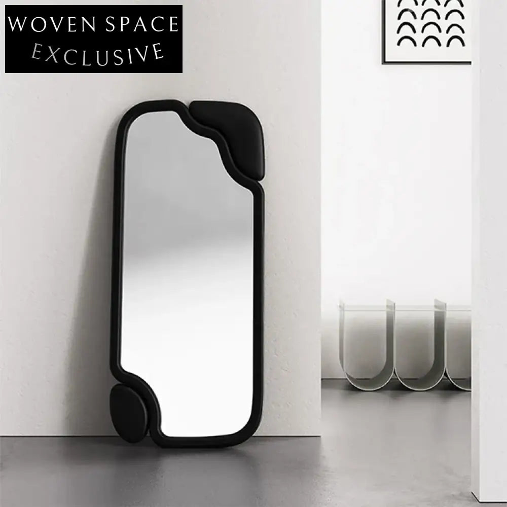 Elegant Nordic Plywood Edge Rectangle Living Room Wall or Floor Mirror