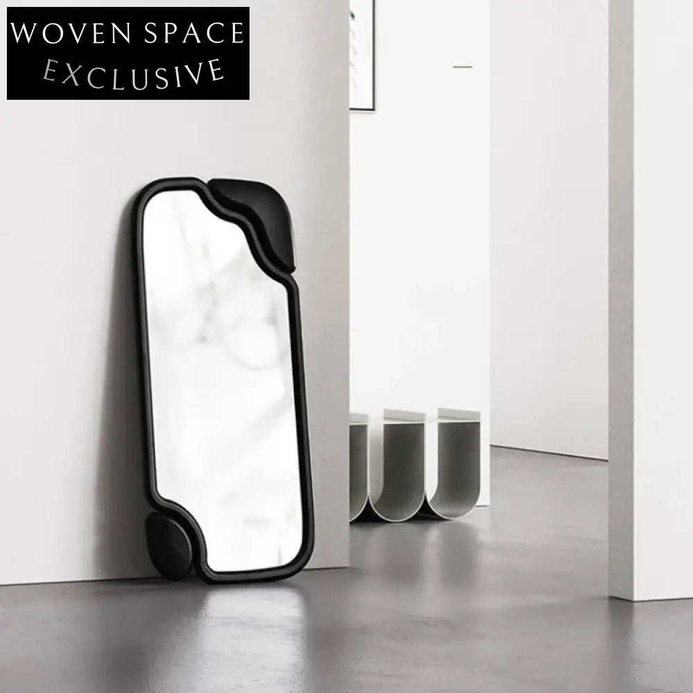 Elegant Nordic Plywood Edge Rectangle Living Room Wall or Floor Mirror