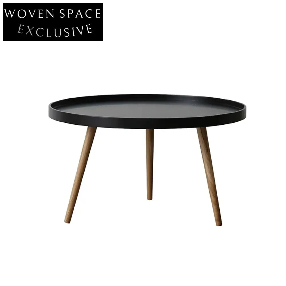 Elegant Nordic Round Solid Oak Wood Personality Tea Coffee Table