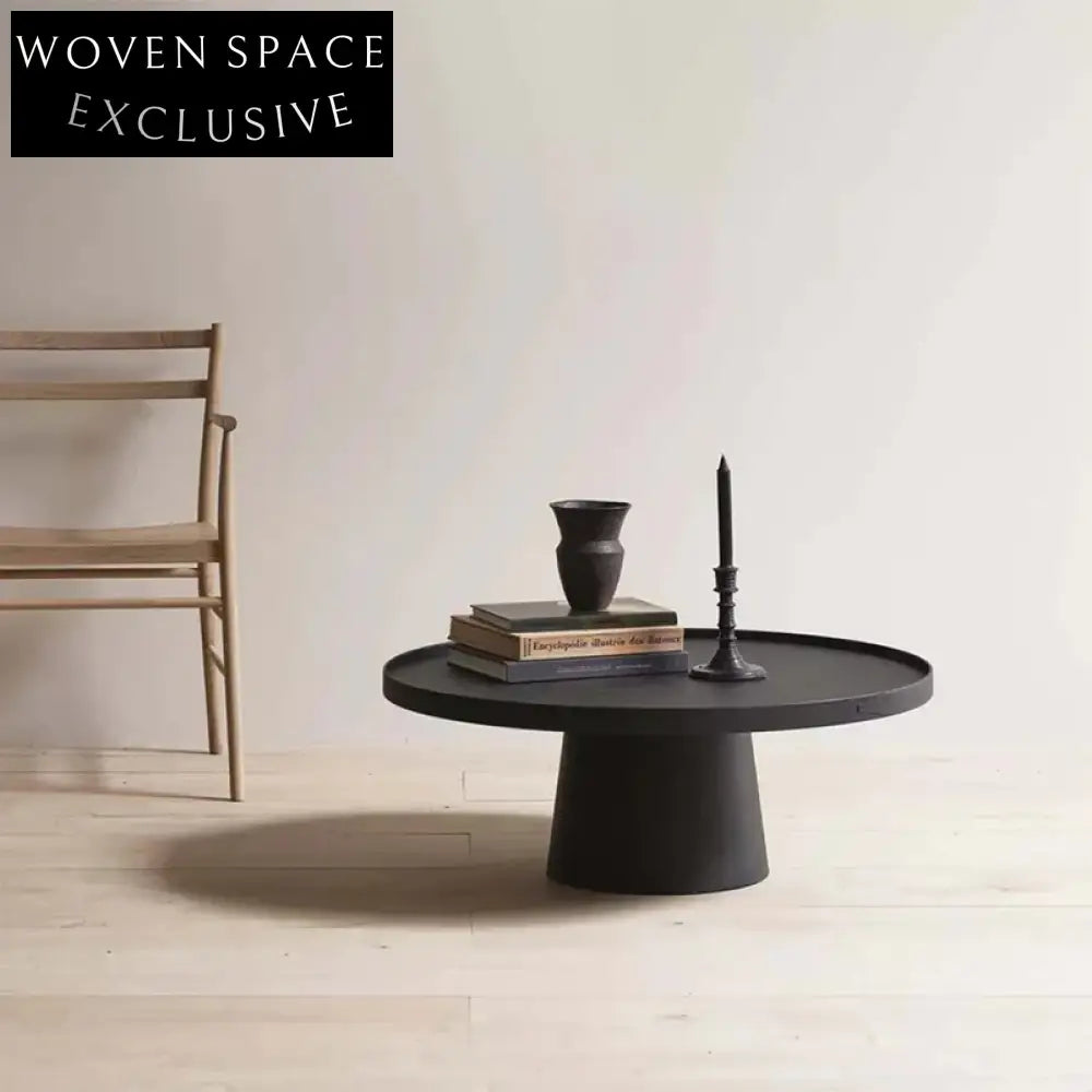 Elegant Nordic Round Solid Wood Living Room Center Coffee Table