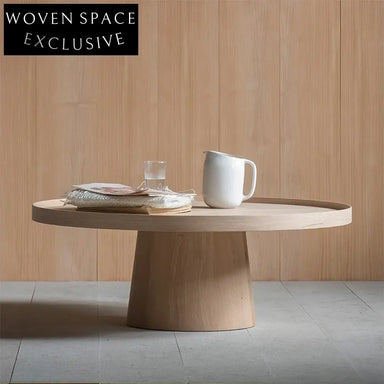 Elegant Nordic Round Solid Wood Living Room Center Coffee Table