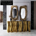 Elegant Nordic Seaweed Fiberglass Console Table for Modern Entryway & Living Room