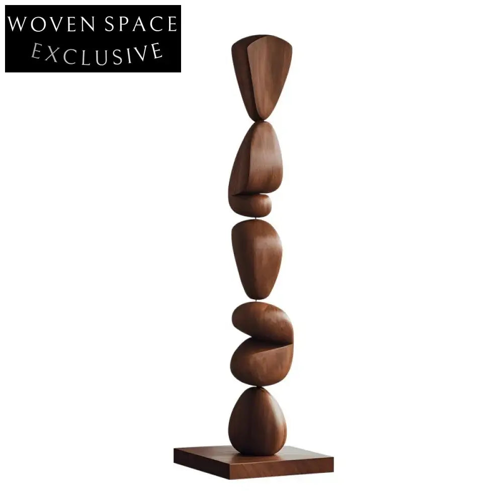 Elegant Nordic Solid Wood Abstract Home Decor Floor Sculpture