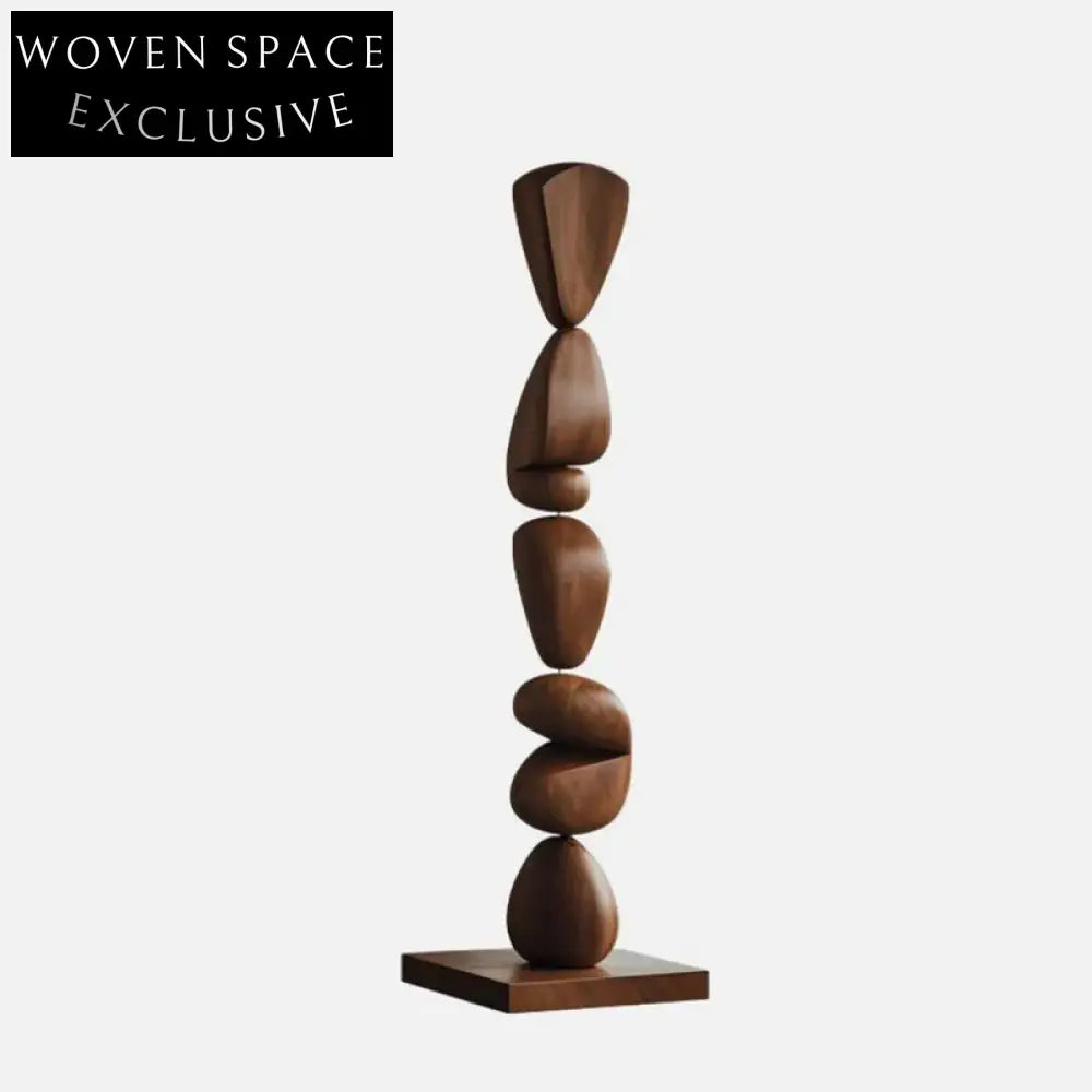 Elegant Nordic Solid Wood Abstract Home Decor Floor Sculpture