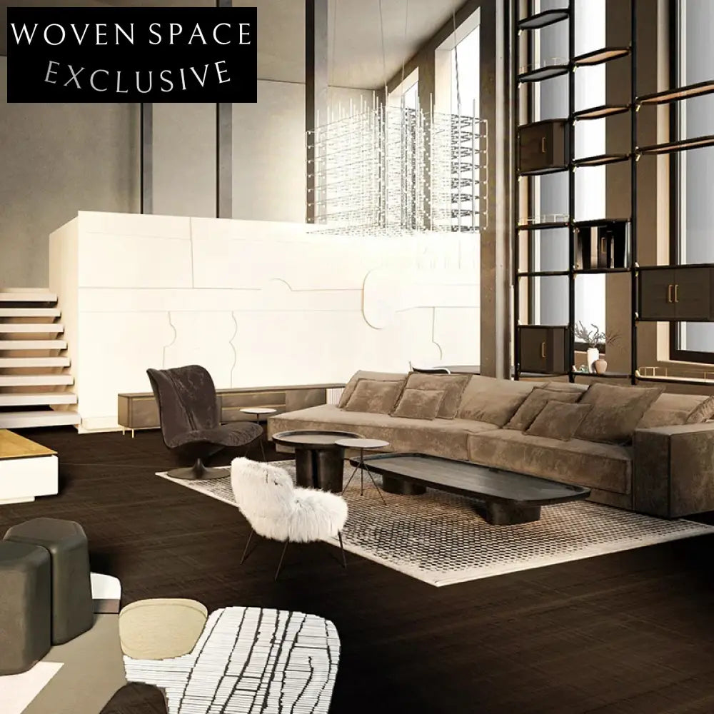 Elegant Nordic Solid Wood Black Coffee Table for Modern Living Room