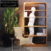 Elegant Nordic Solid Wood Cabinet: Modern Storage Solution for Living & Bedroom