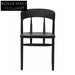 Elegant Nordic Solid Wood Dining Bar Chair with Woven Rope Backrest