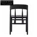 Elegant Nordic Solid Wood Dining Bar Chair with Woven Rope Backrest