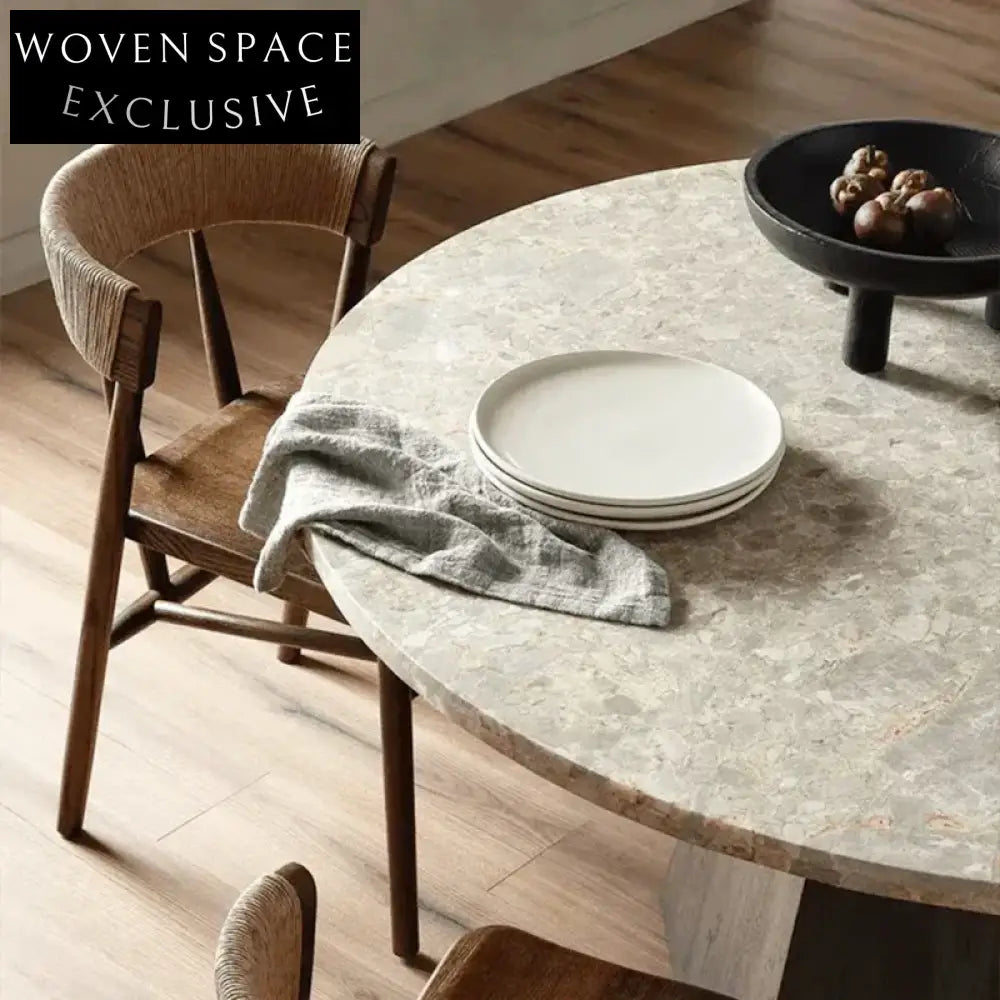 Elegant Nordic Solid Wood Dining Bar Chair with Woven Rope Backrest