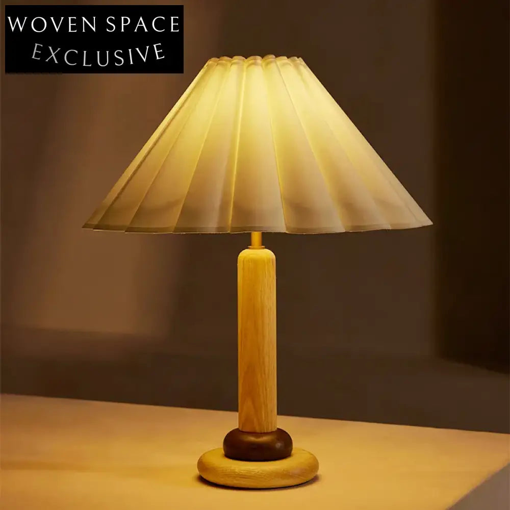Elegant Nordic Solid Wood LED Table Lamp for Bedroom, Reading, and Home Decor