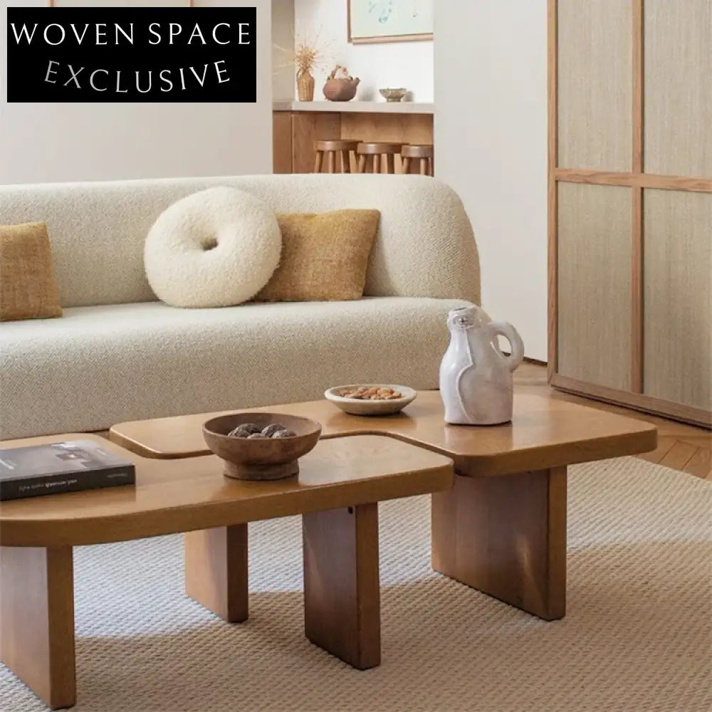 Elegant Nordic Solid Wood Living Room Center Table with Modern Design Coffee Table