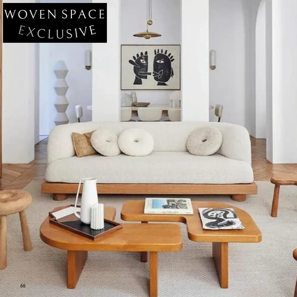 Elegant Nordic Solid Wood Living Room Coffee Table High-End Design Tea Table