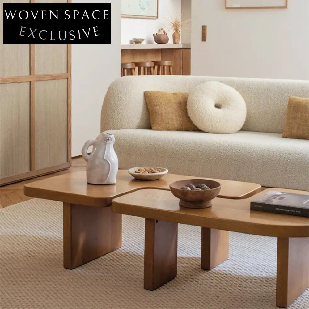 Elegant Nordic Solid Wood Living Room Coffee Table High-End Design Tea Table