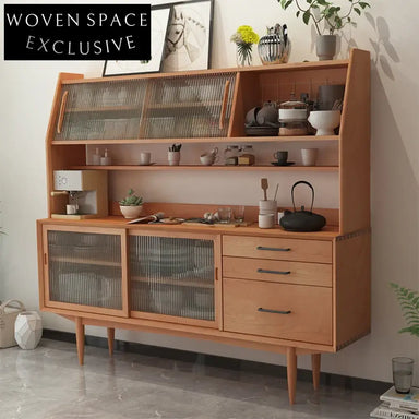 Elegant Nordic Solid Wood Living Room Sideboard Storage Cabinet Minimalist Design