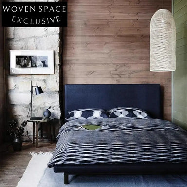 Elegant Nordic Solid Wood Upholstered Bed Frame, White Fabric King Size Bed Frame