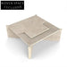 Elegant Nordic Square Travertine Stone Coffee Table for Modern Living Rooms