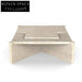 Elegant Nordic Square Travertine Stone Coffee Table for Modern Living Rooms