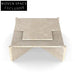 Elegant Nordic Square Travertine Stone Coffee Table for Modern Living Rooms
