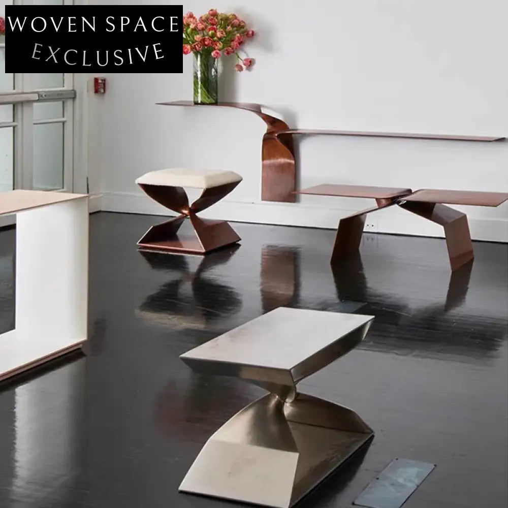 Elegant Nordic Stainless Steel Leg Fabric Leisure Chair with Ottoman Set