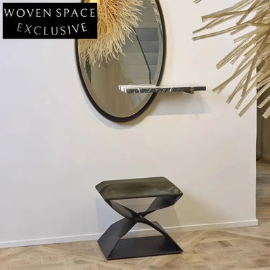 Elegant Nordic Stainless Steel Leg Fabric Leisure Chair with Ottoman Set