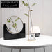 Elegant Nordic Style Desktop Makeup Mirror with Marble Base Decor Piece